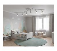 Plafoniera Soffitto braccia Orientabile 6 Luci GU10 Metallo Bianco Faretti LED