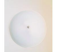 Plafoniera soffitto tonda moderna in vetro satinato bianco 30 cm 1 LUCE applique