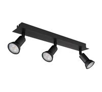 Plafoniera Lampada Spot Faretto Mobile Lampadario Camera Letto 3 Fiamma Nero [EEK: Non valutato]