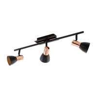 Plafoniera spot led 9,9w moderna orientabile rame nera coll. GL1422
