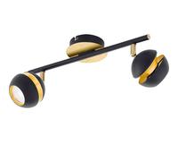 PLAFONIERA SPOT MODERNA A LED NERA ORO GL1426