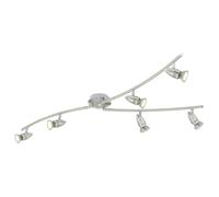 Plafoniera spot moderna nickel 6 luci GL0849