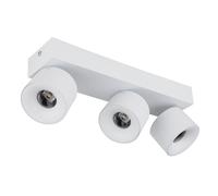 Plafoniera spot strip spot faretto LED orientabile bianco opaco a 3 luci
