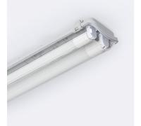 Plafoniera Stagna 150cm IP65 con due Tubi LED Vetro 22W 140lm/W
