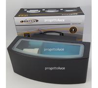 PLAFONIERA STAGNA APPLIQUE DA ESTERNO DOPPIA LUCE ACCIAIO E27 LAMPADA LED