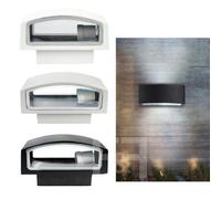 PLAFONIERA STAGNA APPLIQUE DA ESTERNO DOPPIA LUCE ACCIAIO VETRO E27 LAMPADA LED [EEK: A+++]