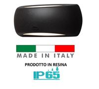 Fumagalli Plafoniera stagna applique da esterno doppia luce Resina E27 LED A+++
