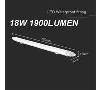 PLAFONIERA STAGNA completa DI LED NO TUBO T8 60-120-150 CM 220V SOFFITTO IP65 [EEK: A+]
