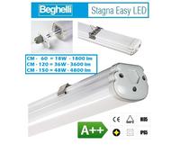 PLAFONIERA STAGNA LED 36W IP65 CM 120 LUCE FREDDA 6500K BEGHELLI 75454
