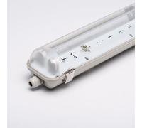 PLAFONIERA STAGNA PER 2 TUBI LED 60CM CABLATA IP65