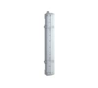 Plafoniera stagna per tubi LED attacco 2xT8 da 230V in PC H 66 cm Bianco-grigio