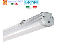 Plafoniera Stagna Reglette LED Neon Soffitto BEGHELLI 18W 30W 6500K Luce Fredda [EEK: A]