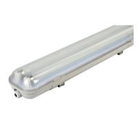 PLAFONIERA STAGNA TIPO DISANO IP65 2X58 CABLATA PER TUBI A LED T8 IGNIFUGA
