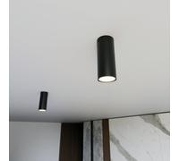 Plafoniera TECNO 1S da soffitto base GU10 Nera