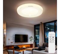 Plafoniera Telecomando Cct Luce Notturna Cristalli Trasparente LED D 66cm [EEK: Inaditato]