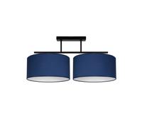 Plafoniera Tessuto Camera Nero Bianco Blu E27 L: 70 CM Corridoio Deckenleuchte