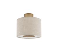 Plafoniera Tessuto Oro Crema E27 B:23 CM Rotondo Moderno Deckenleuchte Camera