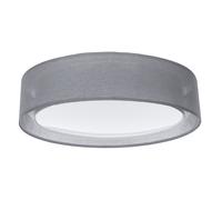 Plafoniera Tessuto Schermo Tondo Antracite Corridoio E27 Ø60 CM Deckenleuchte