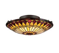 QUOIZEL Plafoniera West End stile Tiffany QUOIZEL