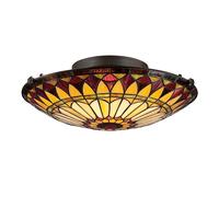QUOIZEL Plafoniera West End stile Tiffany QUOIZEL