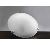 PLAFONIERA TONDA APPLIQUE IN VETRO DA SOFFITTO 2 LUCI 30 CM