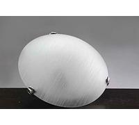 PLAFONIERA TONDA APPLIQUE IN VETRO DA SOFFITTO 3 LUCI 40 CM