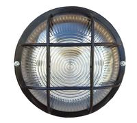 PLAFONIERA TONDA CON GRIGLIA IN POLIAMMIDE NERA CM. 18X10 ART. 4203 KIPPEN