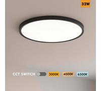 Plafoniera tonda design sottile slim moderna LED 32W CCT luce soffitto per bagno [EEK: E]