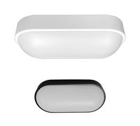 PLAFONIERA TONDA LED CON SENSORE CREPUSCOLARE BIANCO O NERO MOD. OVIEDO