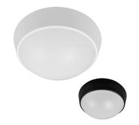 PLAFONIERA TONDA LED CON SENSORE CREPUSCOLARE COLORE BIANCO O NERO MOD. OVIEDO