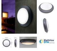 PLAFONIERA TONDA PER ESTERNO E27 BIANCA NERA IP66 TONDA PARETE