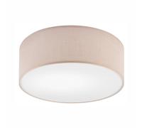 Plafoniera Tondo Tessuto Ø 35 CM H:13 CM Beige Blendarm Piatto E27 Deckenleuchte