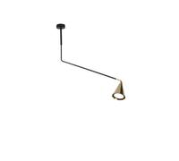 Plafoniera TOOY Gordon 561.11C, Nero Opaco/Ottone Spazzolato