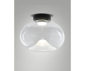 Plafoniera Trasparente Brena Fabas 1 Luce LED Dimmerabile Stile Moderno