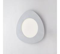 Plafoniera Triangolare Clara Ø40xH5 cm, Argento, Metallo Laccato con Decorazione Argento Antico, LED 24W 2150 Lumen 4000K