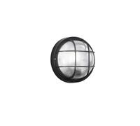 PLAFONIERA TURTLE NERA TONDA 1 LUCE ATTACCO E27 IP54 18,5X10X5CM