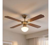 Plafoniera Ventilatore da Soffitto Lampada 3 Livelli Pre- & Ritorno Legno 1x E27 [EEK: Non valutato]
