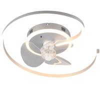 LUNDQVIST PLAFONIERA LED 2.700 - 6.500 K 3800LM 32W CON VENTILATORE A SPIRALE TITANIO CON VENTOLA CON FUNZIONE INVERSIONE ROTAZIONE X FUNZIONE INVERNALE CON TELECOMANDO MULTIFUNZIONE REGOLAZIONE INTEN