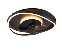 Plafoniera Ventilatore Sortland Potenza 30Watt Ø50cm Colore Nero