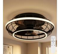 Plafoniera Ventilatore Telecomando Dimmerabile Timer Luce Del Giorno LED D 50cm
