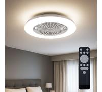 Plafoniera Ventilatorlampe Ventilatore da Soffitto Vor-Rücklauf LED Telecomando [EEK: Non valutato]
