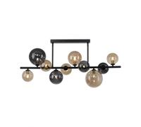 Plafoniera Vetro 10-flammig Ambra Grigio Fumo 85 CM G9 Deckenleuchte Sala