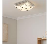 Plafoniera Vetro Lampada Sala Pranzo Kristallleuchte LED Argento H 12 CM