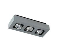 Plafoniera 'Vince' dimmerabile (Moderno) colore Grigio, in Alluminio ad es. Corridoio (3 luci, GU10) di Arcchio | plafoniera, lampada