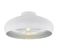 Plafoniera vintage bianco e argento D.40 a 1 luce GL0886