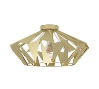 Plafoniera Vintage Carlton Acciaio Oro 1 Luce E27
