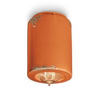 Plafoniera Vintage Ceramica Arancio 1 Luce E14