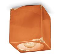 Plafoniera Vintage Ceramica Arancio 1 Luce E27