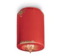 Plafoniera Vintage Ceramica Rossa 1 Luce E14