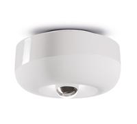 Plafoniera Vintage Decò Bellota Ceramica Bianco Grezzo 1 Luce E27